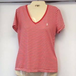 Polo Ralph Lauren Top Ladies Red stripe Lg